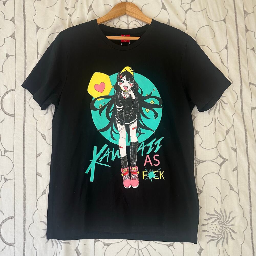 BiBi Sama Anime Graphic Tee Kawaii Streetwear Black L